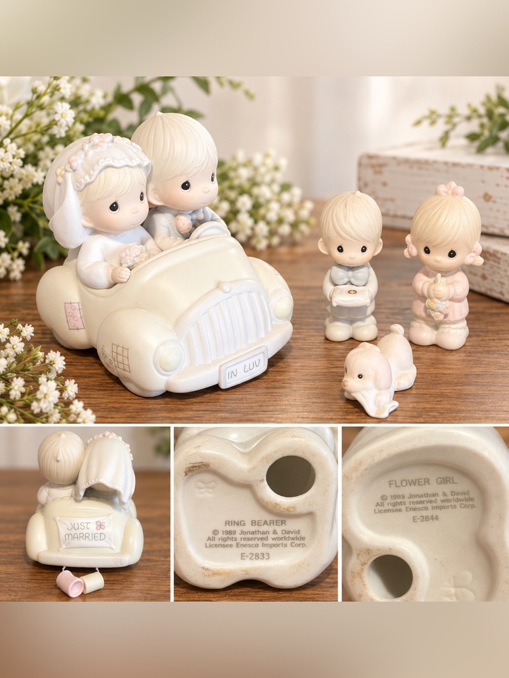 4 pc Precious Moments Wedding set